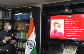 Embassy celebrated the National Youth Day with youth attending the event. Amb. Abhishek Singh gave a keynote address on the occasion marking the Birth Anniversary of Swami Vivekananda